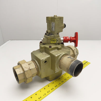Ross 2773A9082 2-1/2" NPT Inline Pneumatic Poppet Dump Valve 120V Coil