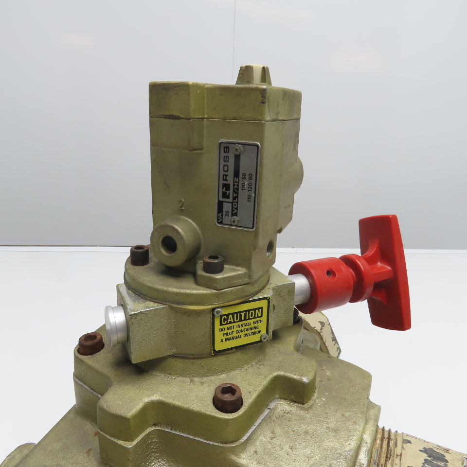 Ross 2773A9082 2-1/2" NPT Inline Pneumatic Poppet Dump Valve 120V Coil