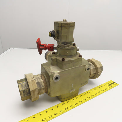 Ross 2773A9082 2-1/2" NPT Inline Pneumatic Poppet Dump Valve 120V Coil