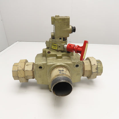 Ross 2773A9082 2-1/2" NPT Inline Pneumatic Poppet Dump Valve 120V Coil