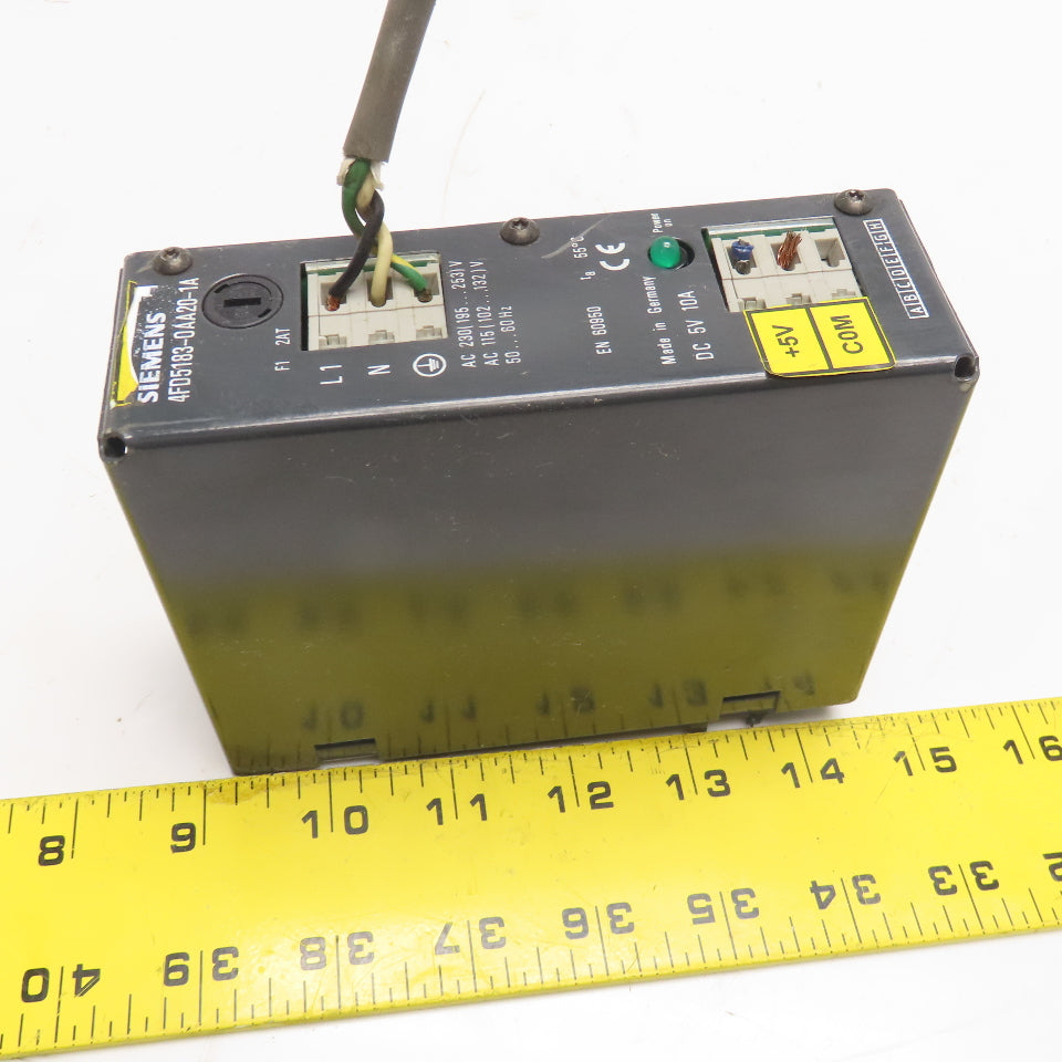 Siemens 4FD5183-0AA20-1A 115/230V AC-DC Power Supply +5VDC 10A Output