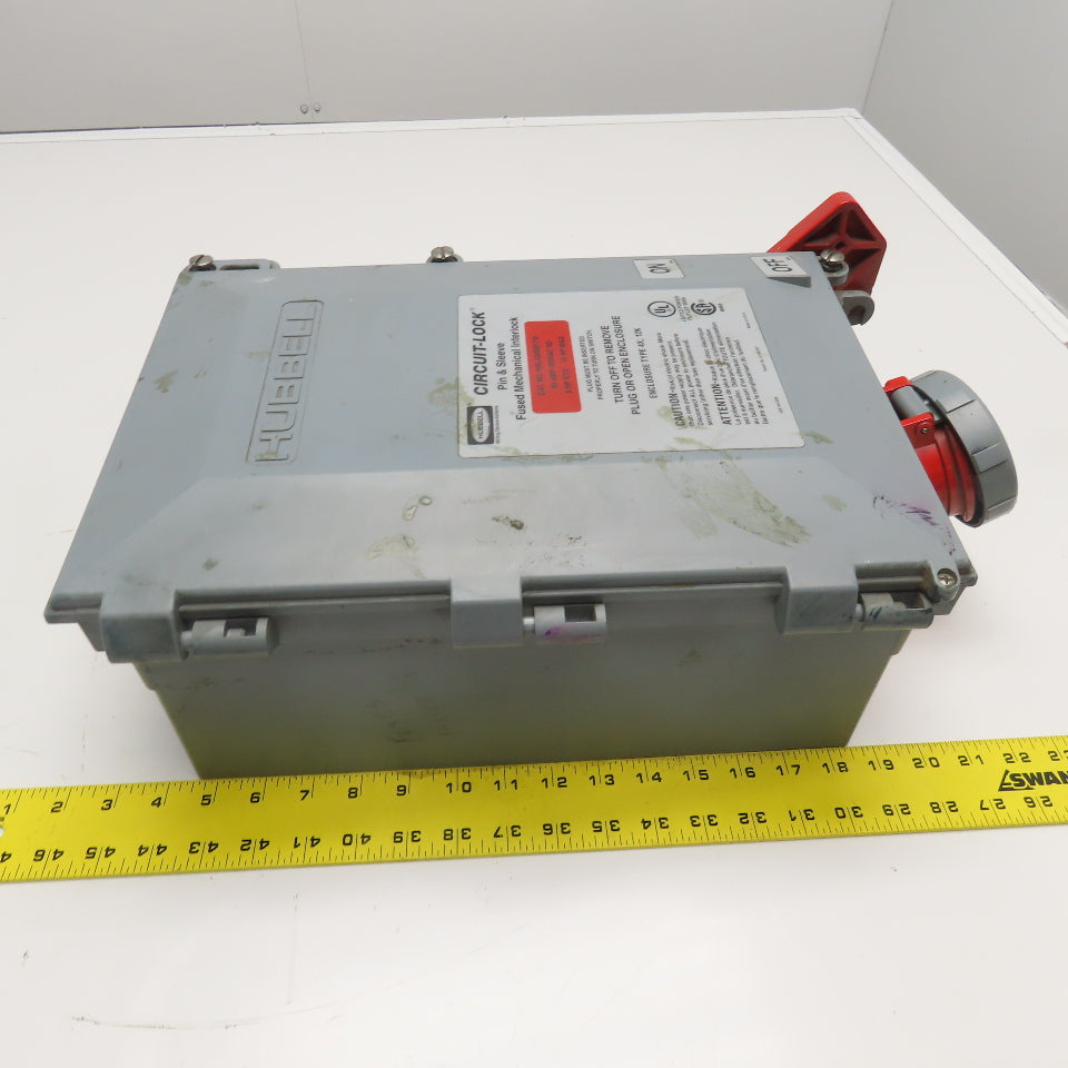Hubbell HBL430MIF7W 30A 480V 15Hp Max Fused Mechanical Interlock