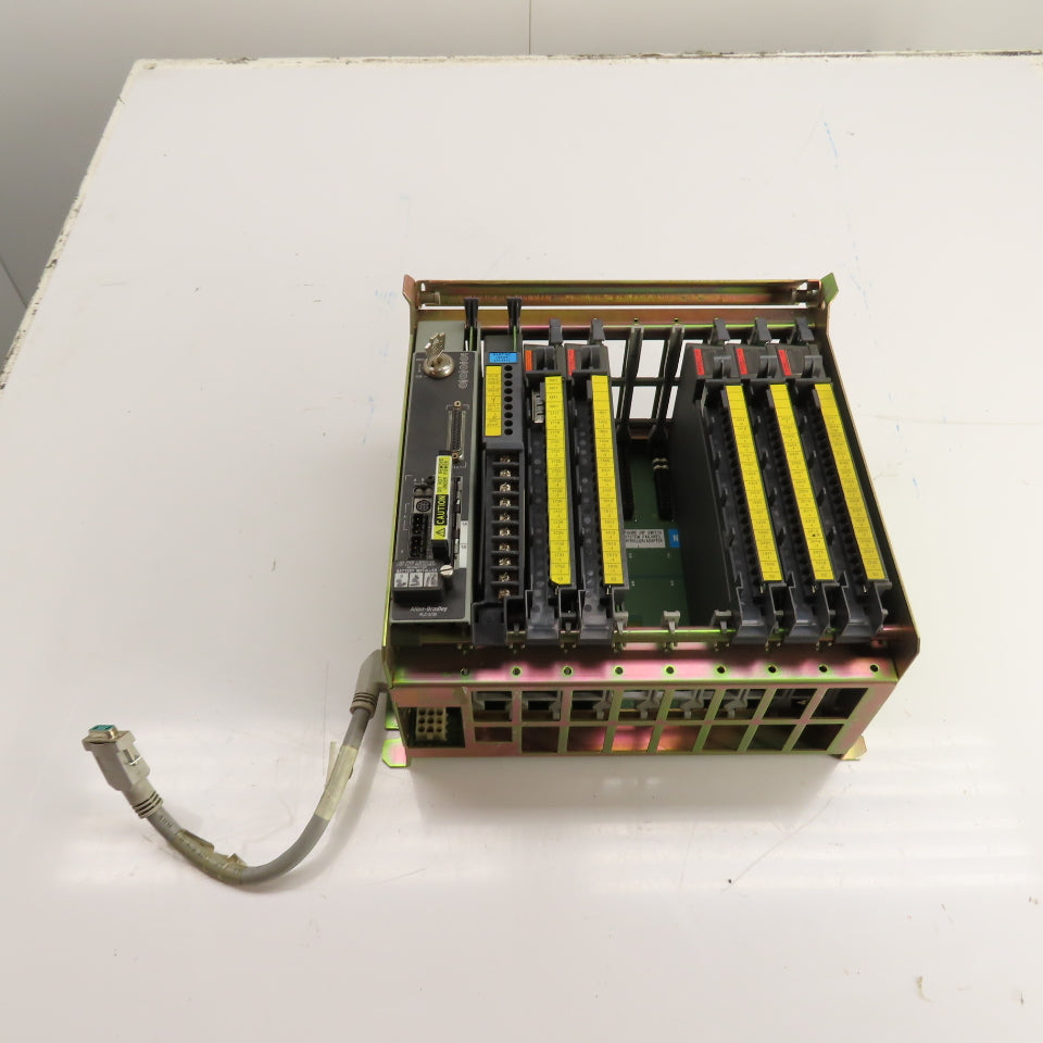 Allen-Bradley 1771-A2B 1785-L30B Processor System 8-Slot Chassis W/6 Modules
