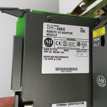 Allen-Bradley 1771-A2B PLC I/O System W/ 1771-ASB 1771-OFE1 1771-OW 1771-OAD