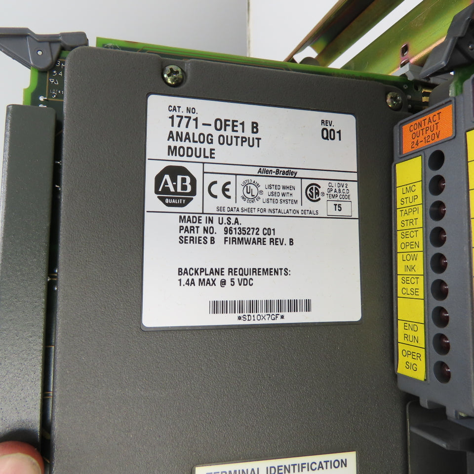 Allen-Bradley 1771-A2B PLC I/O System W/ 1771-ASB 1771-OFE1 1771-OW 1771-OAD