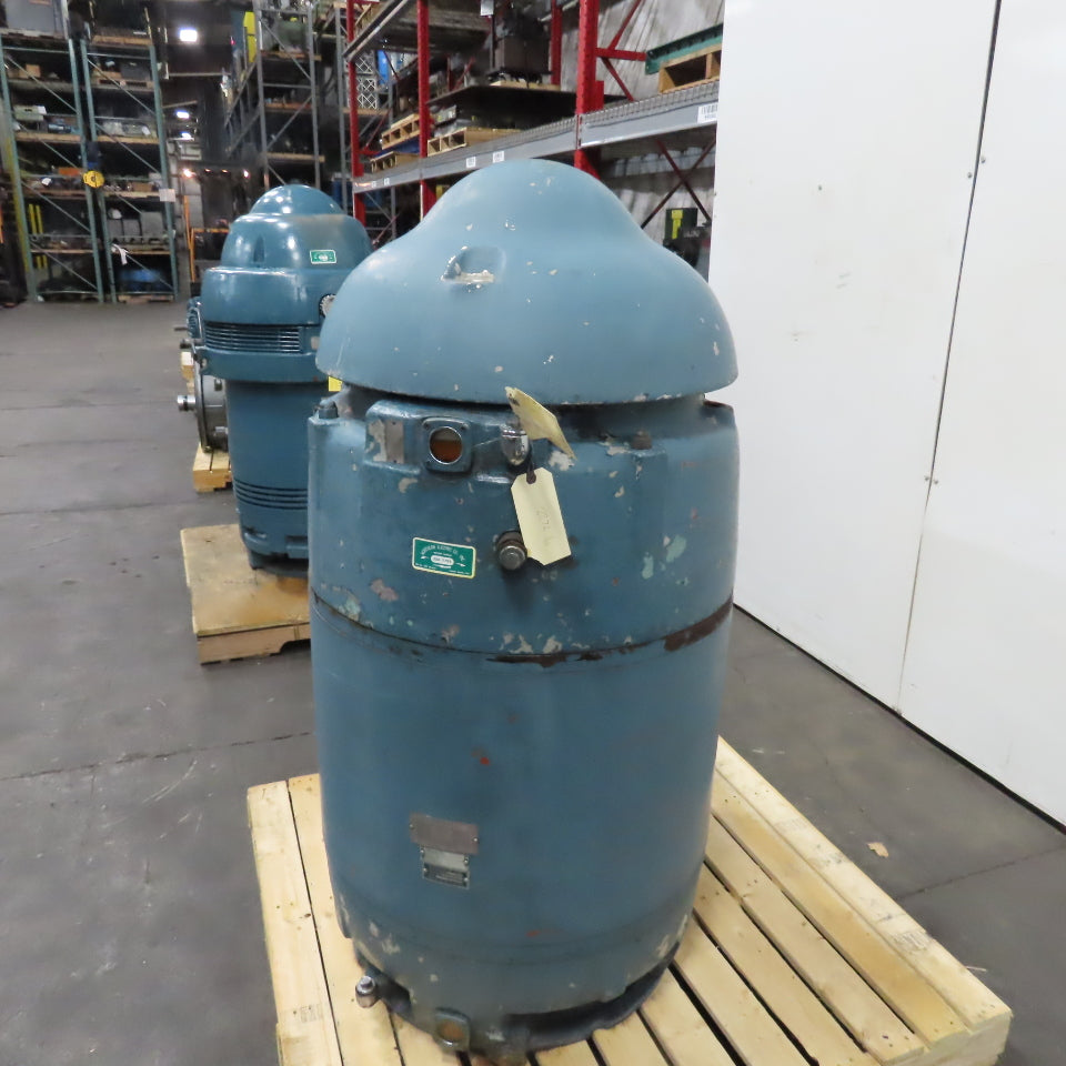U.S. Motors CFU 150HP 3Ph Vertical Electric Motor 440V 1800RPM Frame 587