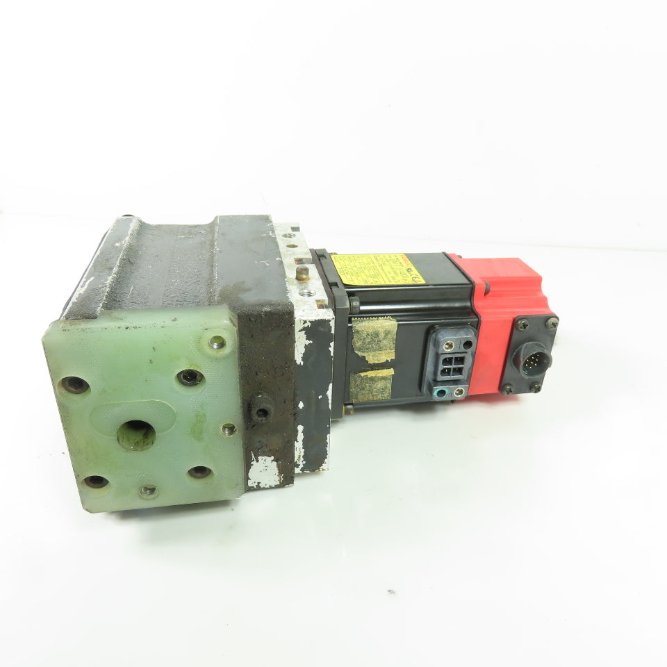 FANUC A06B-0115-B075#0008 0.2KW 3-Phase AC Servo Motor 200-240V W/ Wire Feeder