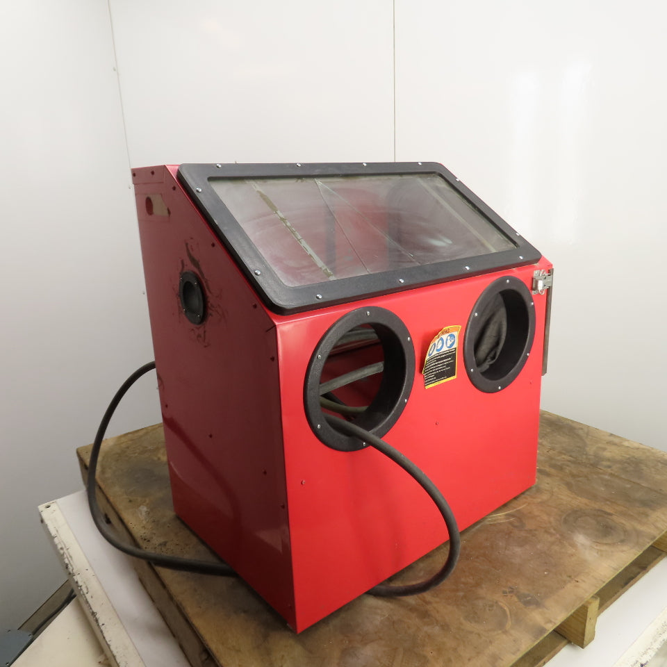 Central Pneumatic 42202 30 Gallon Blast Cabinet 1/4" (Cracked Window) Tested