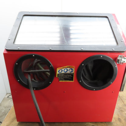 Central Pneumatic 42202 30 Gallon Blast Cabinet 1/4" (Cracked Window) Tested