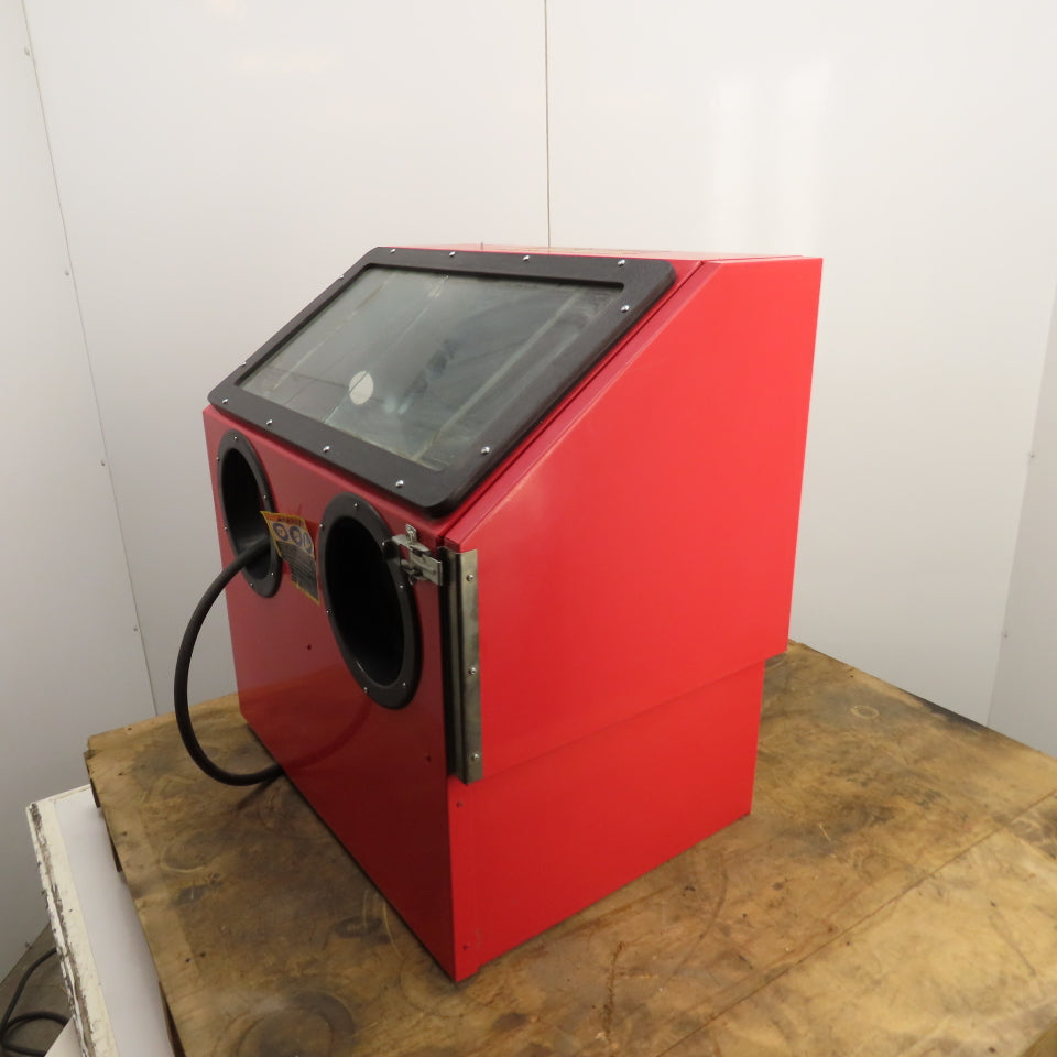 Central Pneumatic 42202 30 Gallon Blast Cabinet 1/4" (Cracked Window) Tested