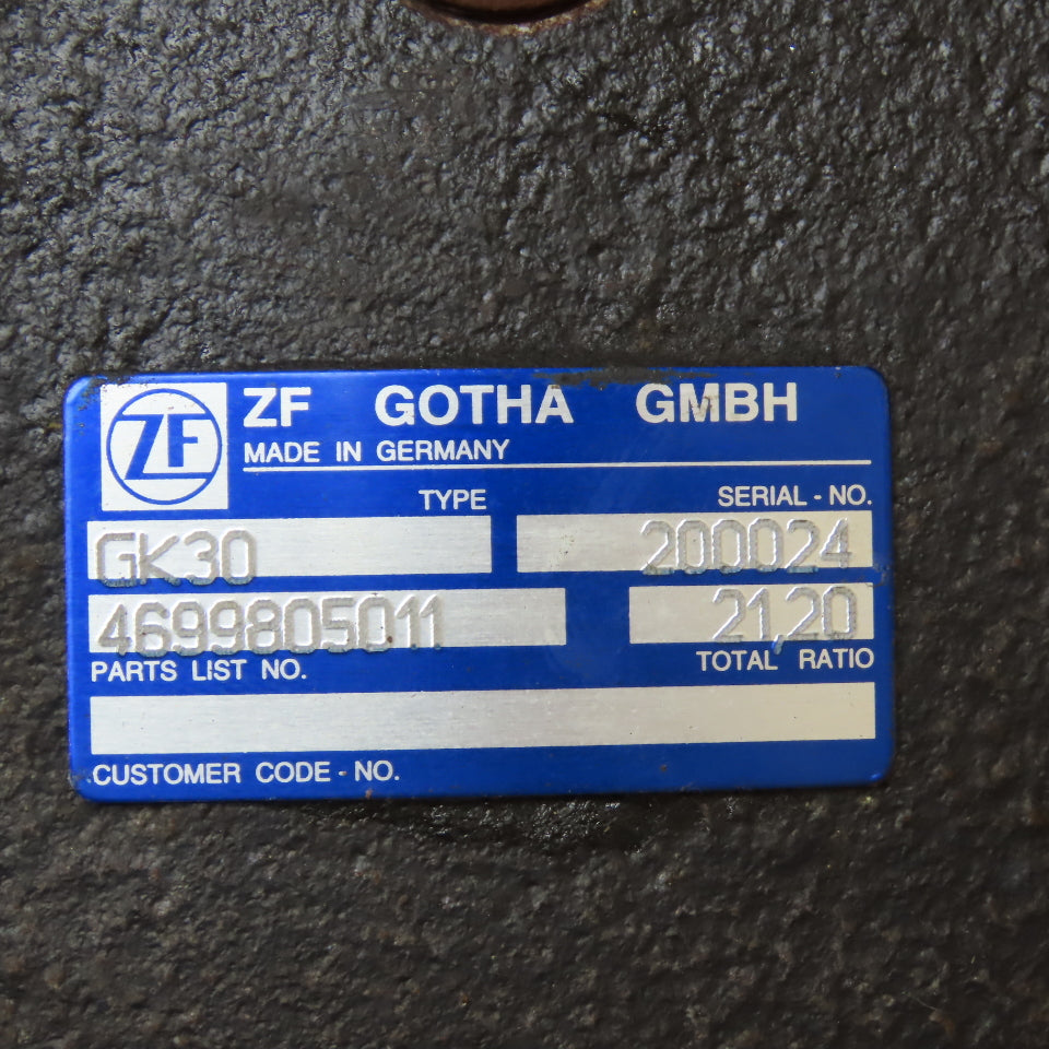 ZF Gotha 4699805011 GK30 Forklift Traction Drive Unit From Yale NTA030SBEM48TV13