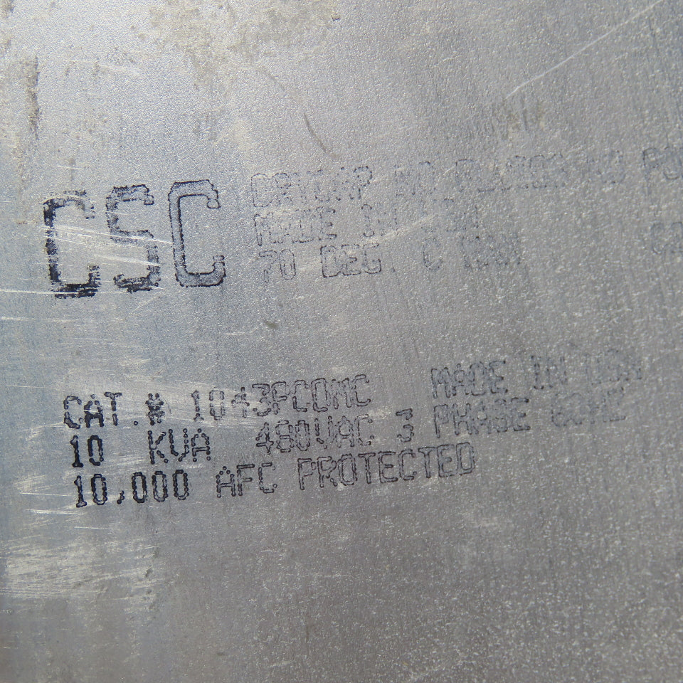 CSC 1043PCOMC 10kVa 480V 3Ph 3 Pole Capacitor