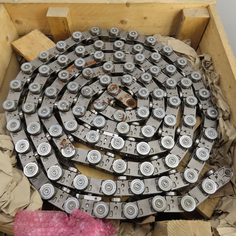 Torwegge Homag T3 Heavy Duty Roller Bearing Conveyor Chain 23' Long Set Of 2