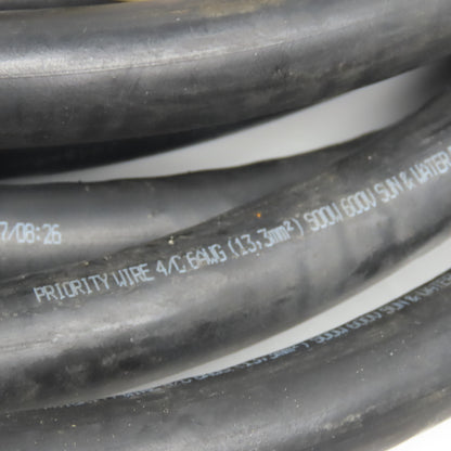 Priority Wire 4/C Ground 6 AWG SOOW 600V Cable 30'