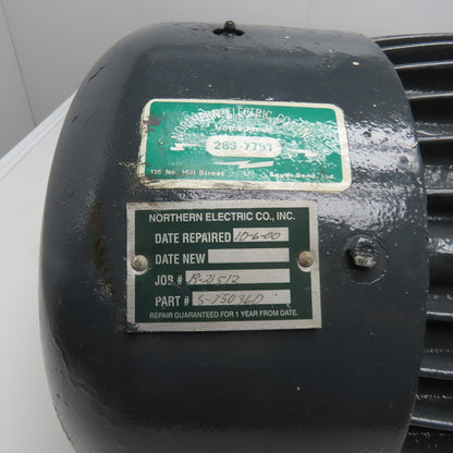 Delco B-2493 10Hp 875RPM 280V 3Ph AC Motor 286U Frame