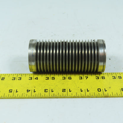 4.45" OAL x 2.0" OD Grooved Aluminum Idler Roller Bearing Mounted 1/2"