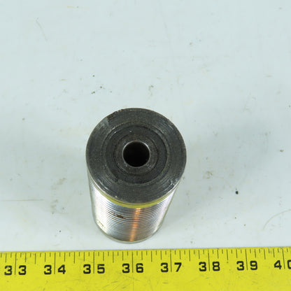 4.45" OAL x 2.0" OD Grooved Aluminum Idler Roller Bearing Mounted 1/2"