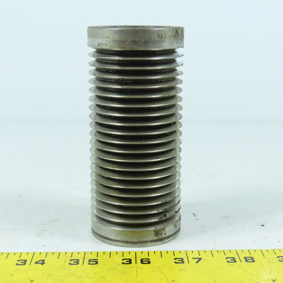 4.45" OAL x 2.0" OD Grooved Aluminum Idler Roller Bearing Mounted 1/2"