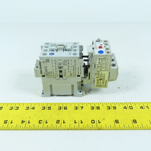 Allen-Bradley 100-C09*10 IEC Motor Starter 120V Coil W/ 1.6-5.0A Overload Relay