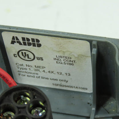 ABB CE4P-10R-02 Emergency Stop Push Button Station 300V 5A NC Enclosure