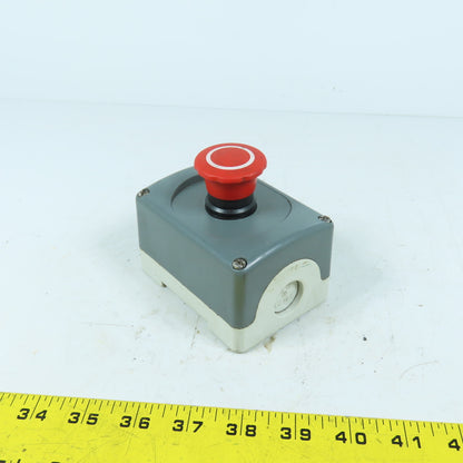 ABB CE4P-10R-02 Emergency Stop Push Button Station 300V 5A NC Enclosure