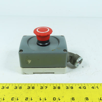 ABB CE4P-10R-02 Emergency Stop Push Button Station 300V 5A NC Enclosure
