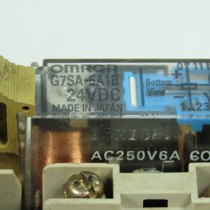 Omron G7SA-5A1B GP Relays 24VDC Coil with P7SA-14F-ND Sockets Lot of 10