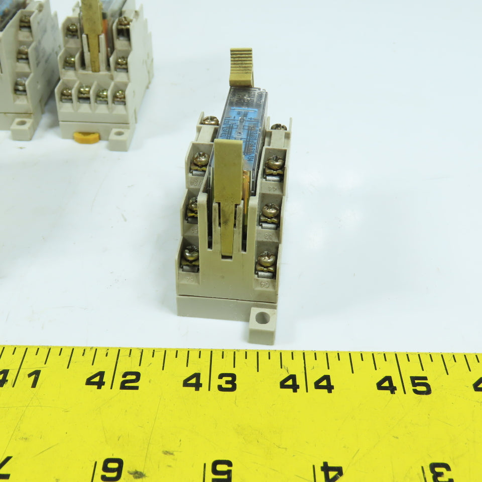 Omron G7SA-5A1B GP Relays 24VDC Coil with P7SA-14F-ND Sockets Lot of 10