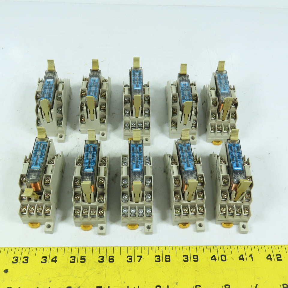 Omron G7SA-5A1B GP Relays 24VDC Coil with P7SA-14F-ND Sockets Lot of 1 ...