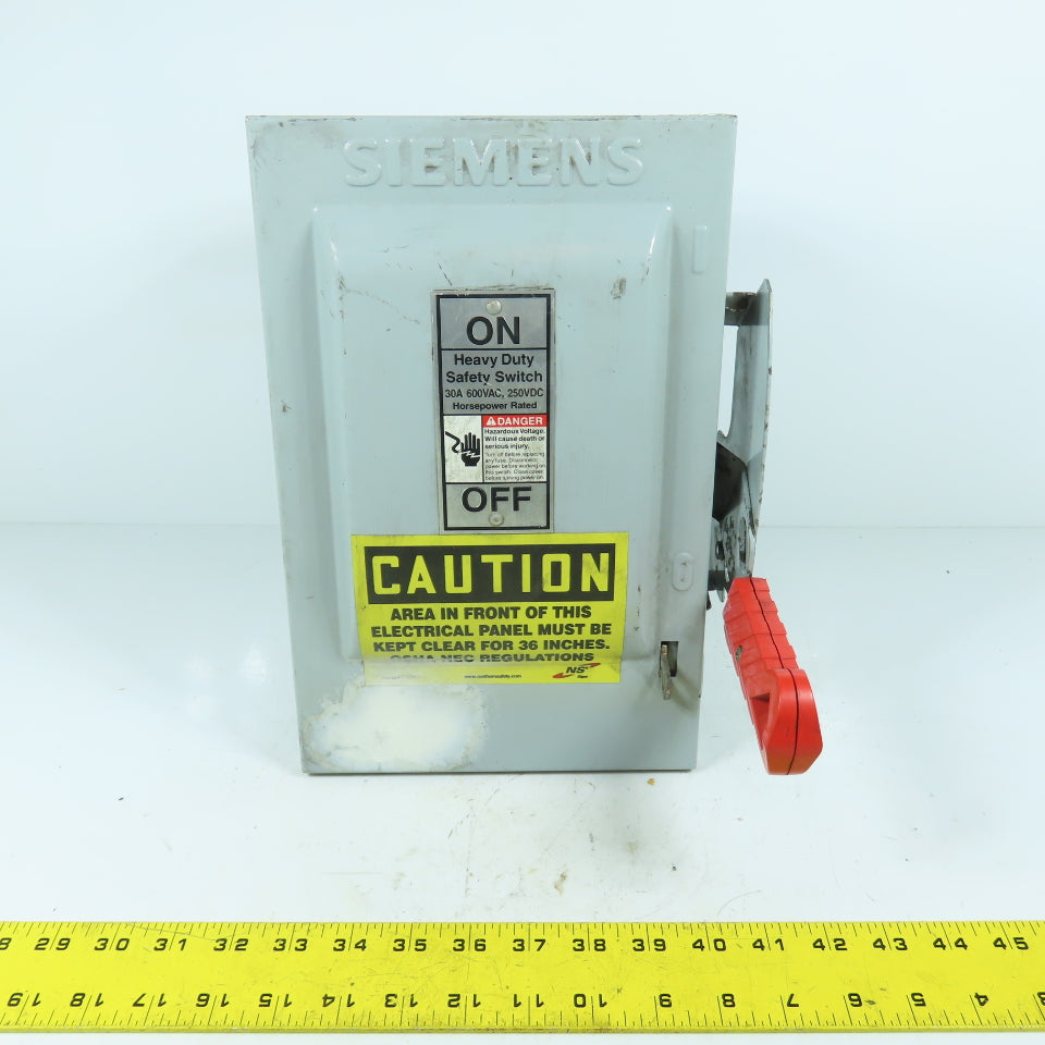 Siemens HNF361 30A Non-Fusible Safety Disconnect Switch 600VAC 3-Pole NEMA 1