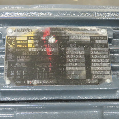 Baldor W06513-D-P001 300HP Super-E Electric Motor 460V 3Ph EB 449T W/ Blower