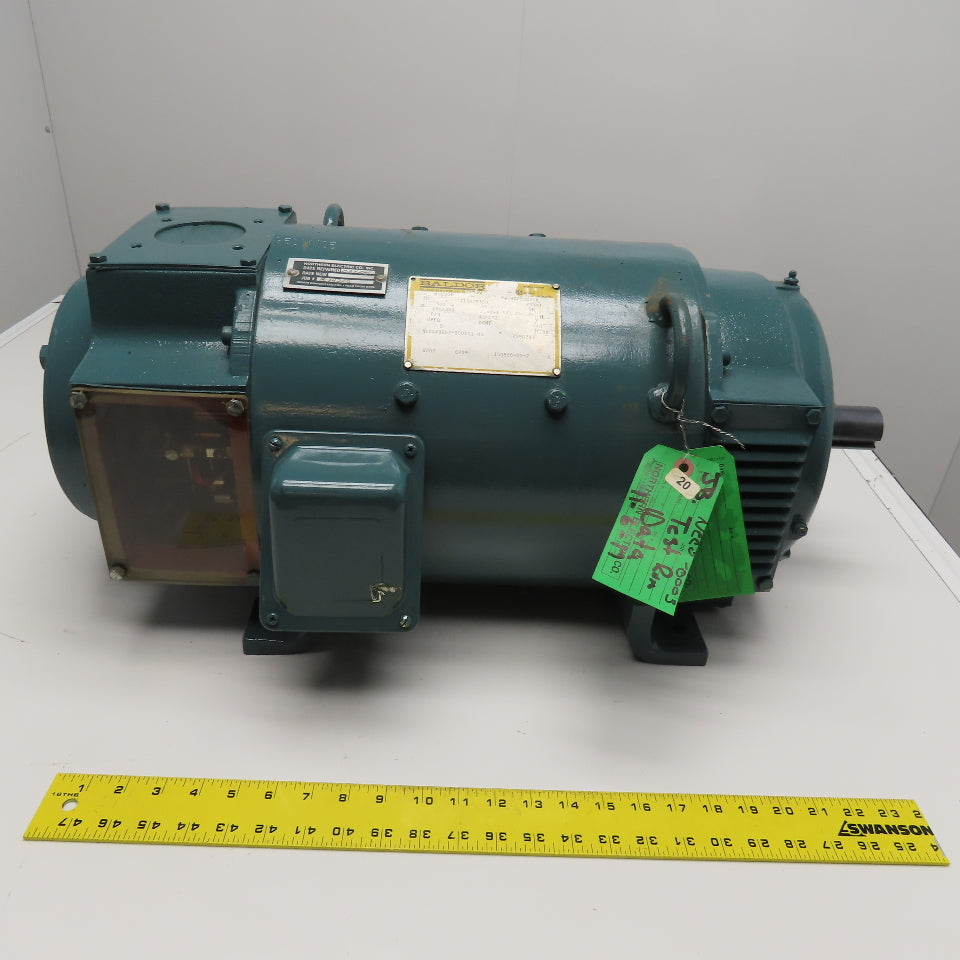 Baldor D5020P 20Hp 1750/3000RPM 500V DC Armature 259AT Frame DC Motor