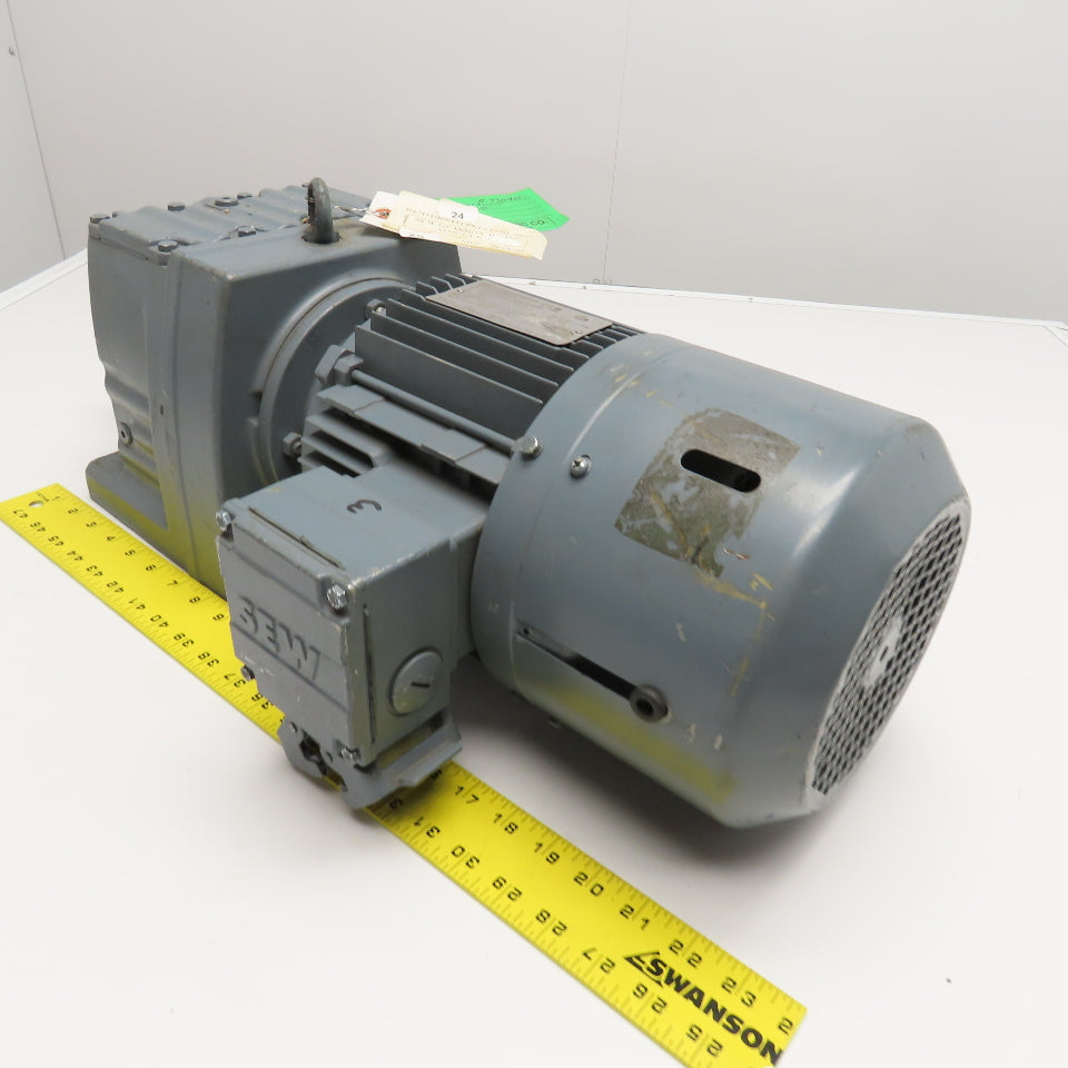 Sew R67 DT90S4/TF/ES1S/ASB1 Gear Motor 128.97:1 Ratio 13RPM 1.1kW 277/480V 3Ph