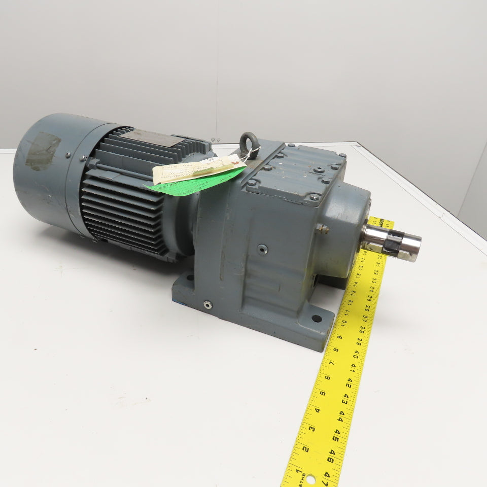 Sew R67 DT90S4/TF/ES1S/ASB1 Gear Motor 128.97:1 Ratio 13RPM 1.1kW 277/480V 3Ph