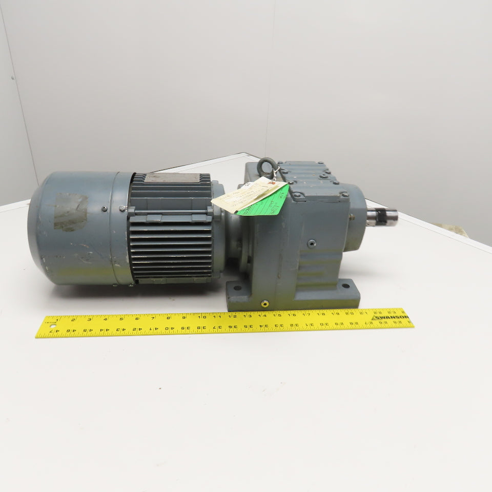 Sew R67 DT90S4/TF/ES1S/ASB1 Gear Motor 128.97:1 Ratio 13RPM 1.1kW 277/480V 3Ph