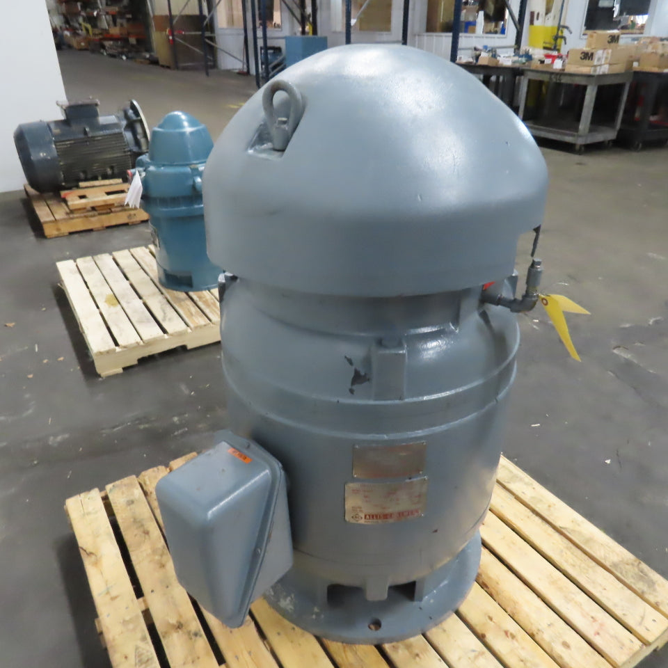 Allis-Chalmers HS0 100HP Vertical Induction Motor 220/440V 3Ph 1760RPM 504P