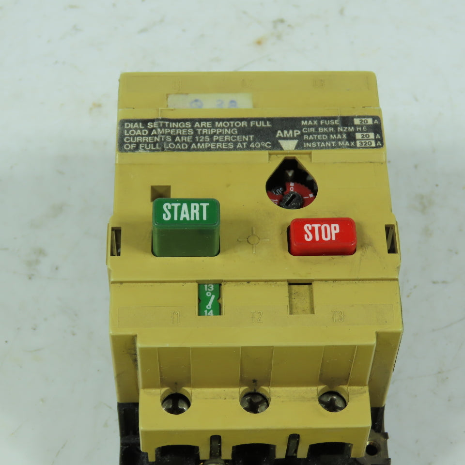 Klockner-Moeller PKZM0-6-NA Manual Motor Starter Protector 6A 600VAC 3Ph 5HP