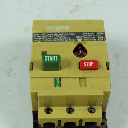 Klockner-Moeller PKZM0-6-NA Manual Motor Starter Protector 6A 600VAC 3Ph 5HP