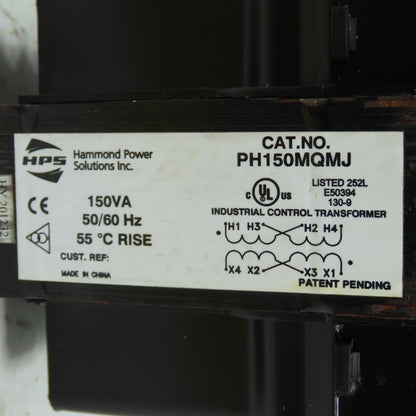 Hammond PH150MQMJ 150VA Control Transformer Multi-Tap Pri 220-480 Sec 110-240