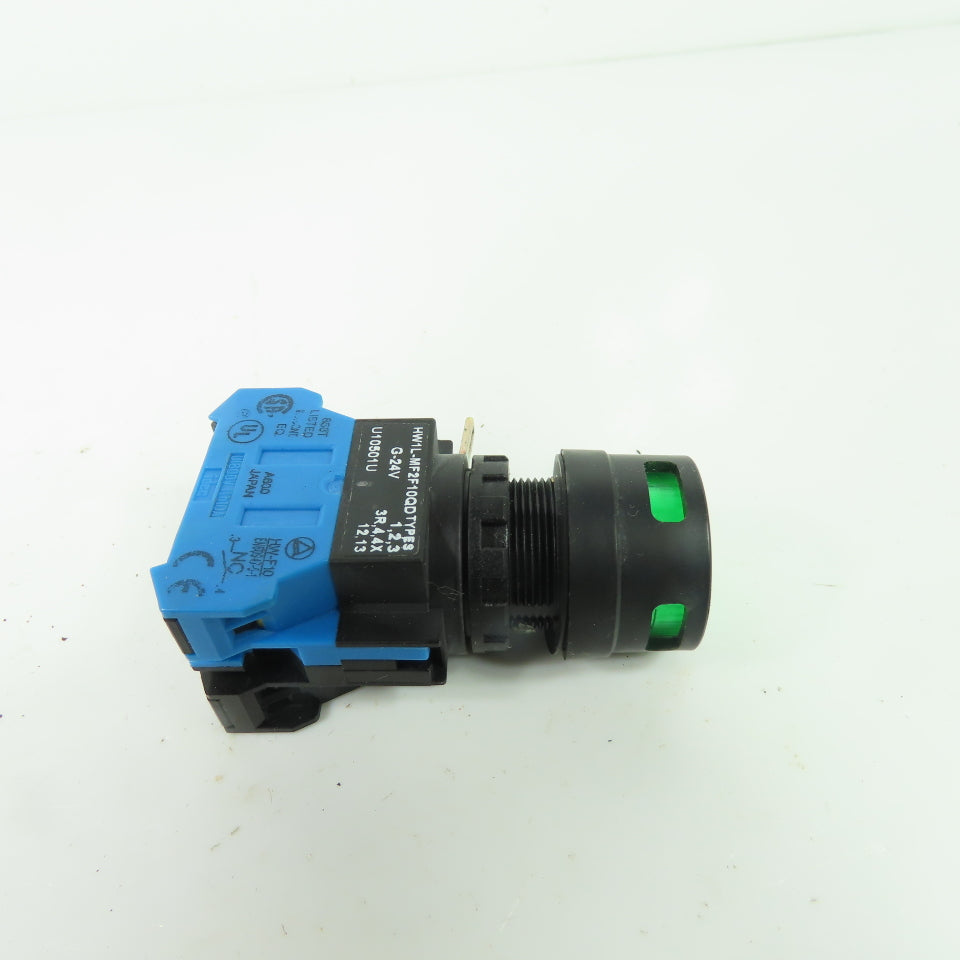 Idec HW1L-MF2F10QD Illuminated Pushbutton Switch Green 24V