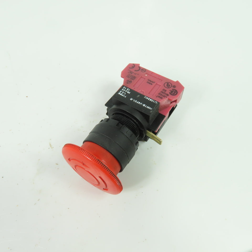 Idec HW1B-V4F01-R Emergency Stop Pushbutton Switch Red