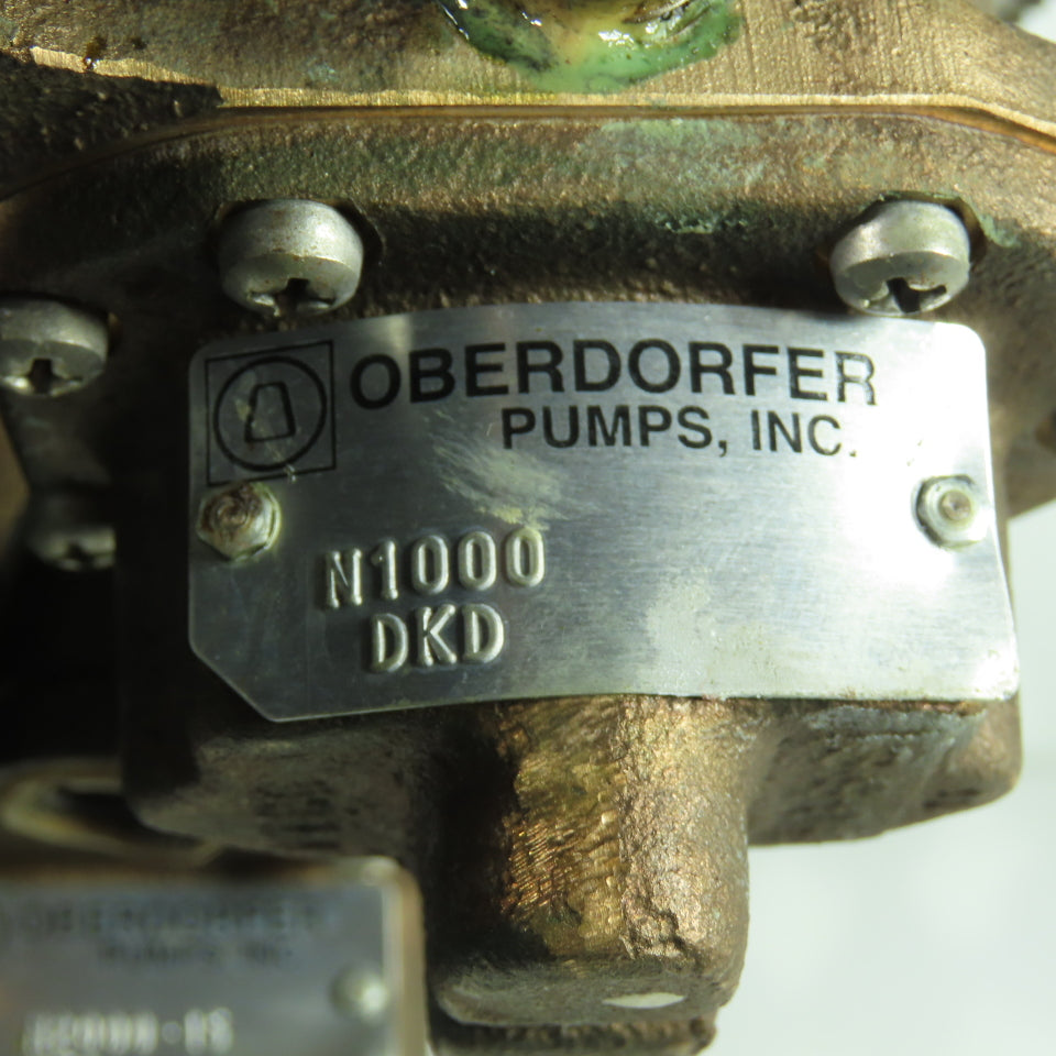 Oberdorfer Pumps, Inc. N1000 N2000-15 Dual Gear Pump Assembly on Plate