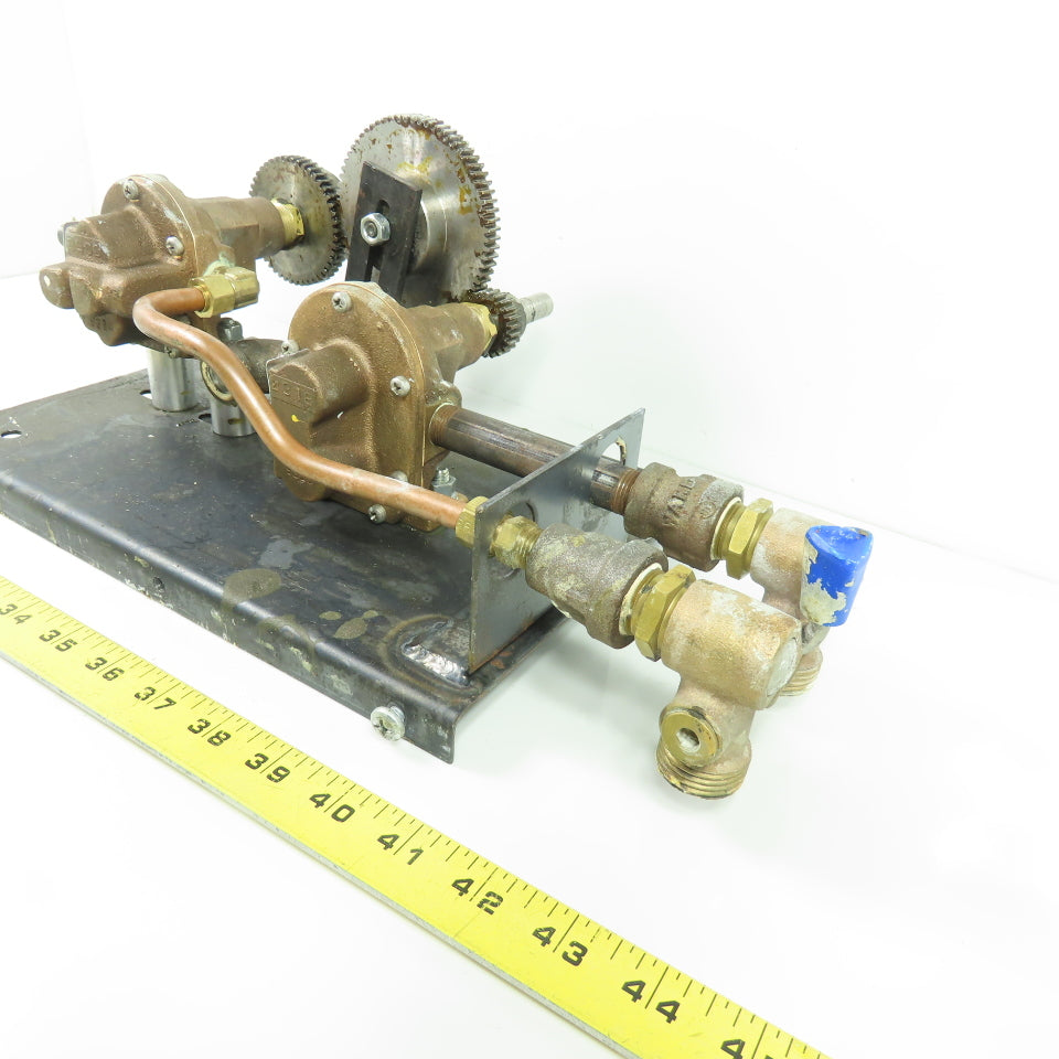 Oberdorfer Pumps, Inc. N1000 N2000-15 Dual Gear Pump Assembly on Plate