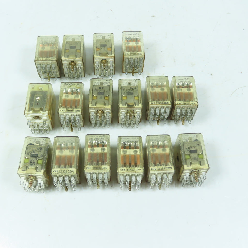 Potter & Brumfield KHU-17A12 GP Relays 4PDT 120VAC Coil 3A Plug-In Lot ...