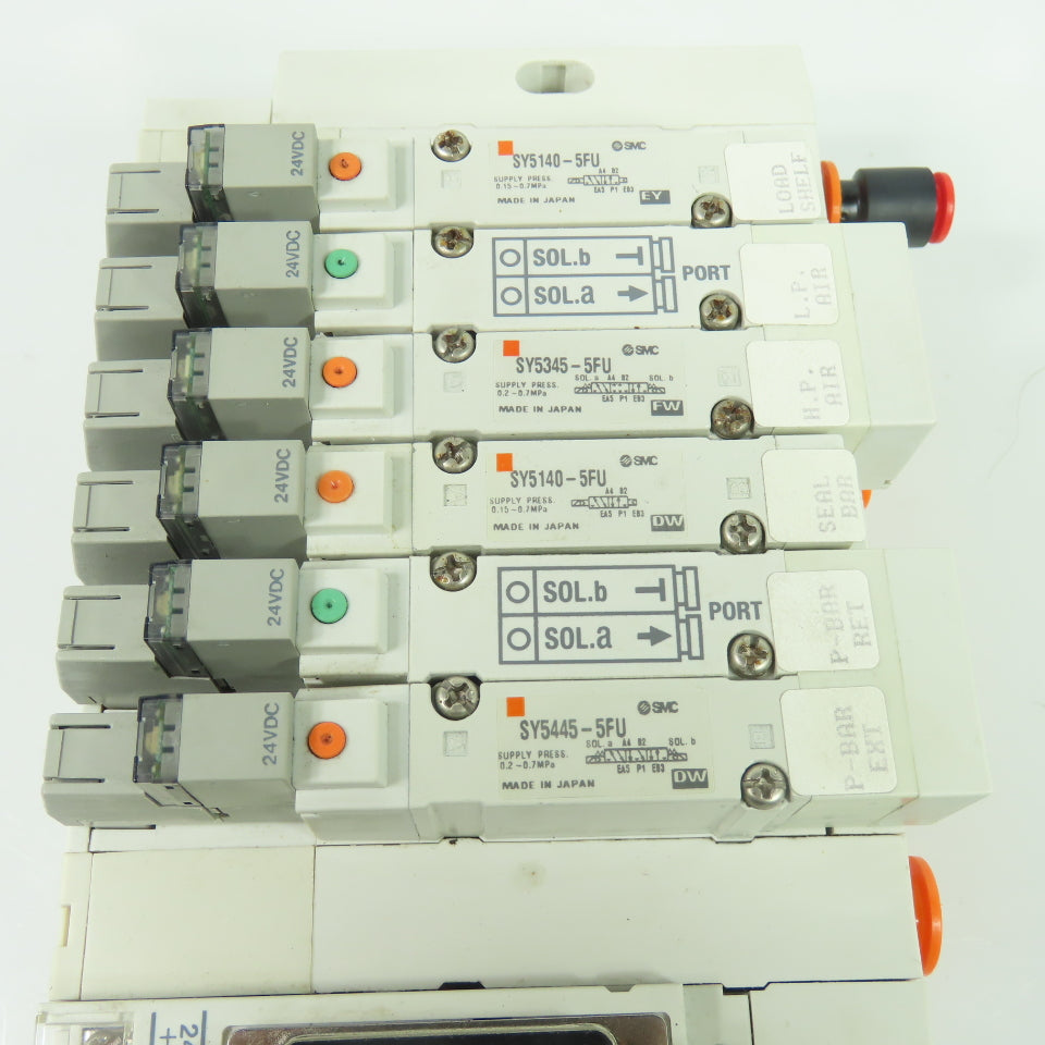 Smc SY5140-5FU SY5445-5FU Solenoid Valve Manifold Block Assembly 0.7MPa 24VDC