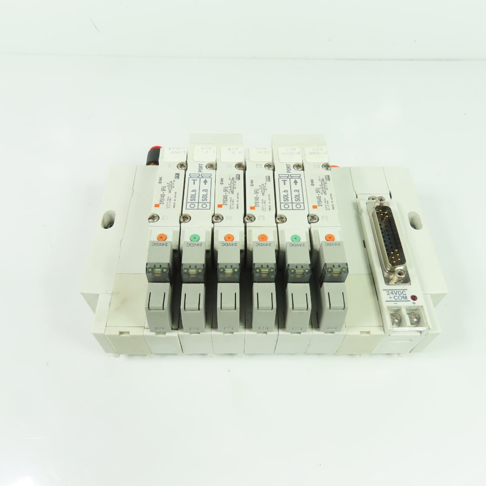 Smc SY5140-5FU SY5445-5FU Solenoid Valve Manifold Block Assembly 0.7MPa 24VDC