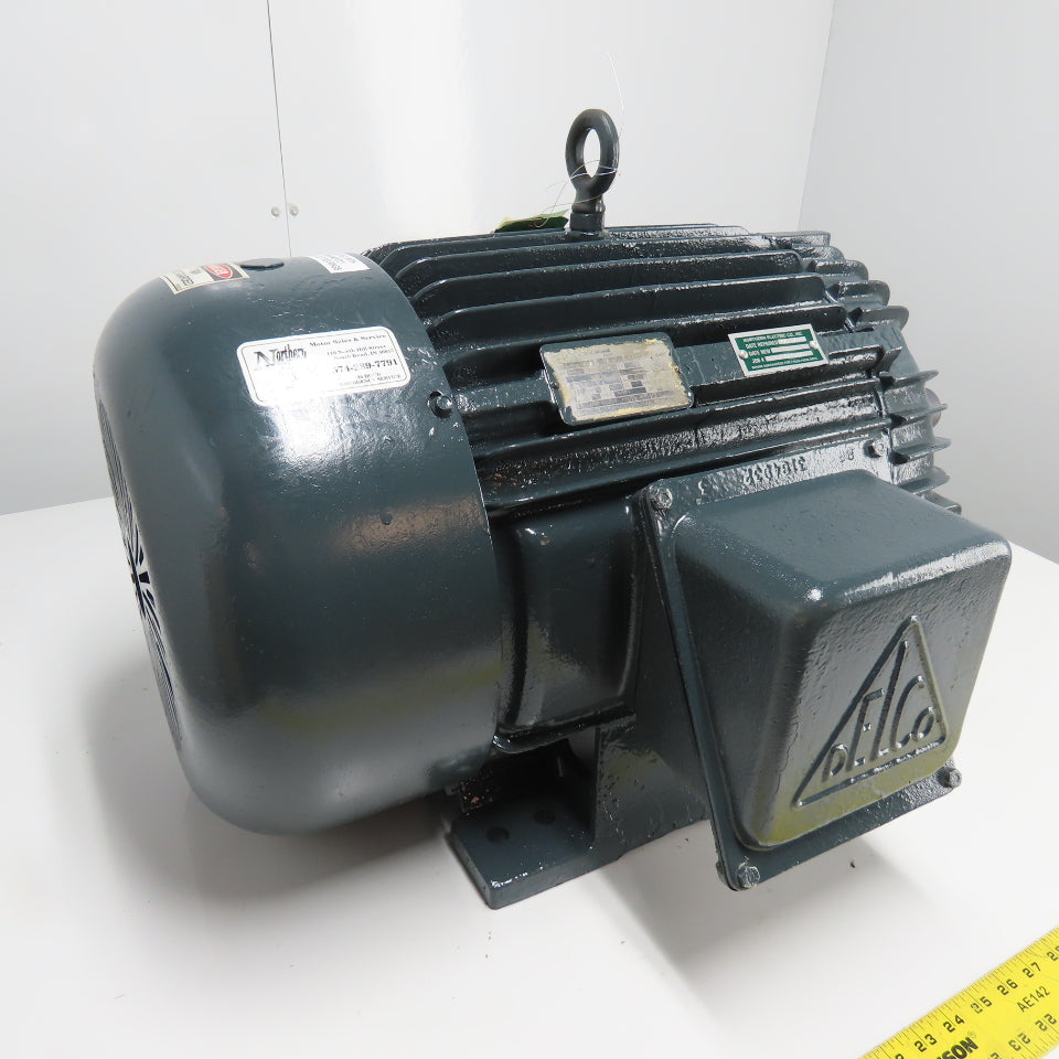 Delco 4G5454F-R 20HP Industrial Electric Motor 460V 3PH 326U Frame 1165RPM