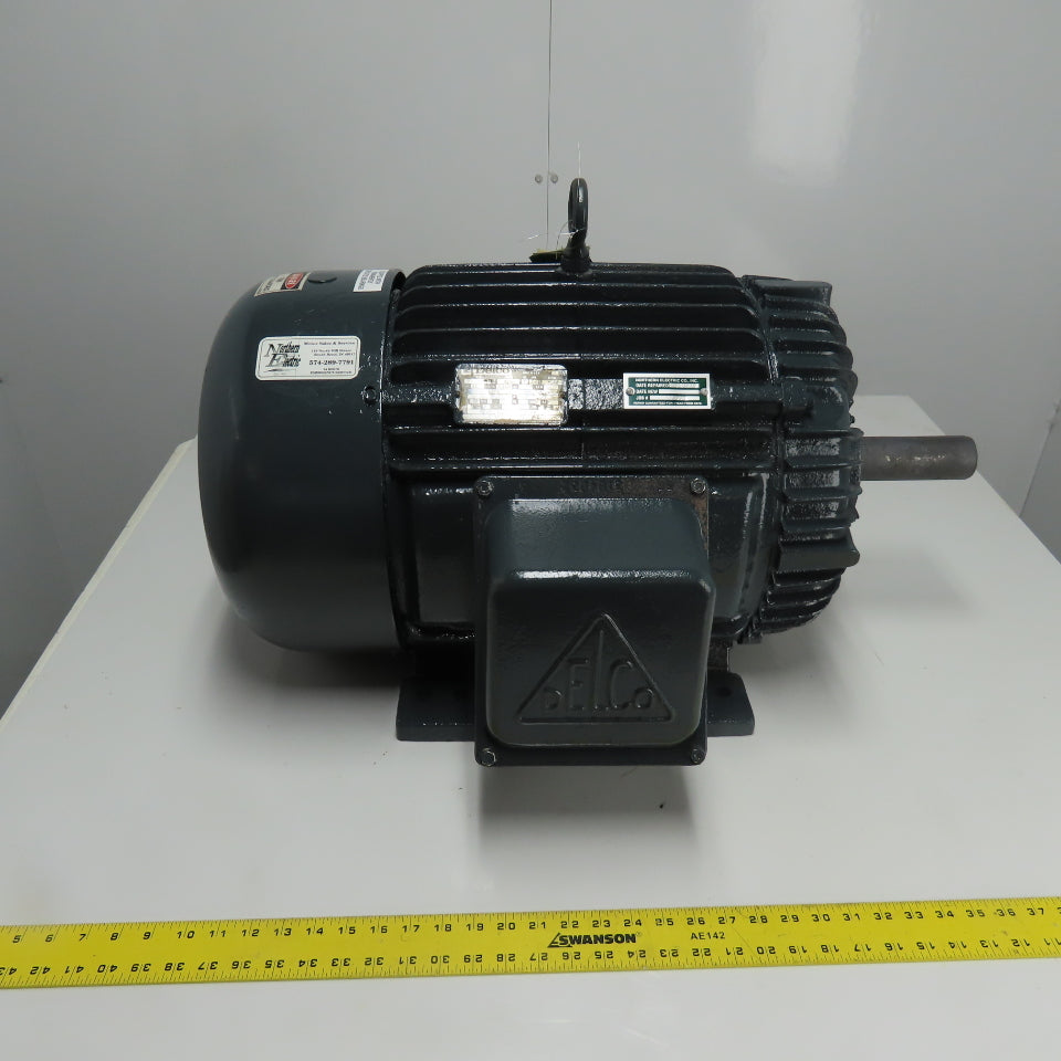 Delco 4G5454F-R 20HP Industrial Electric Motor 460V 3PH 326U Frame 1165RPM