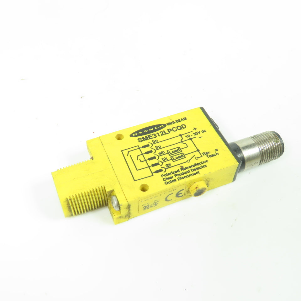 Banner SME312LPCQD Mini-Beam Retroreflective Sensor 10-30VDC