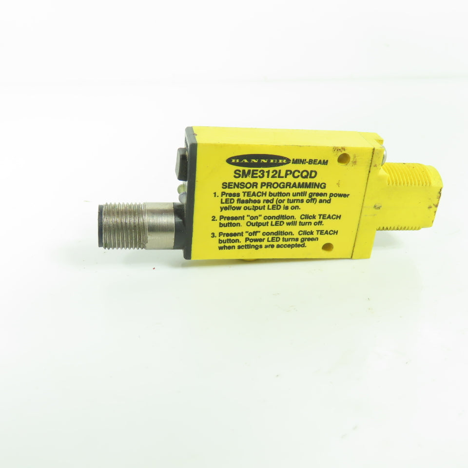 Banner SME312LPCQD Mini-Beam Retroreflective Sensor 10-30VDC